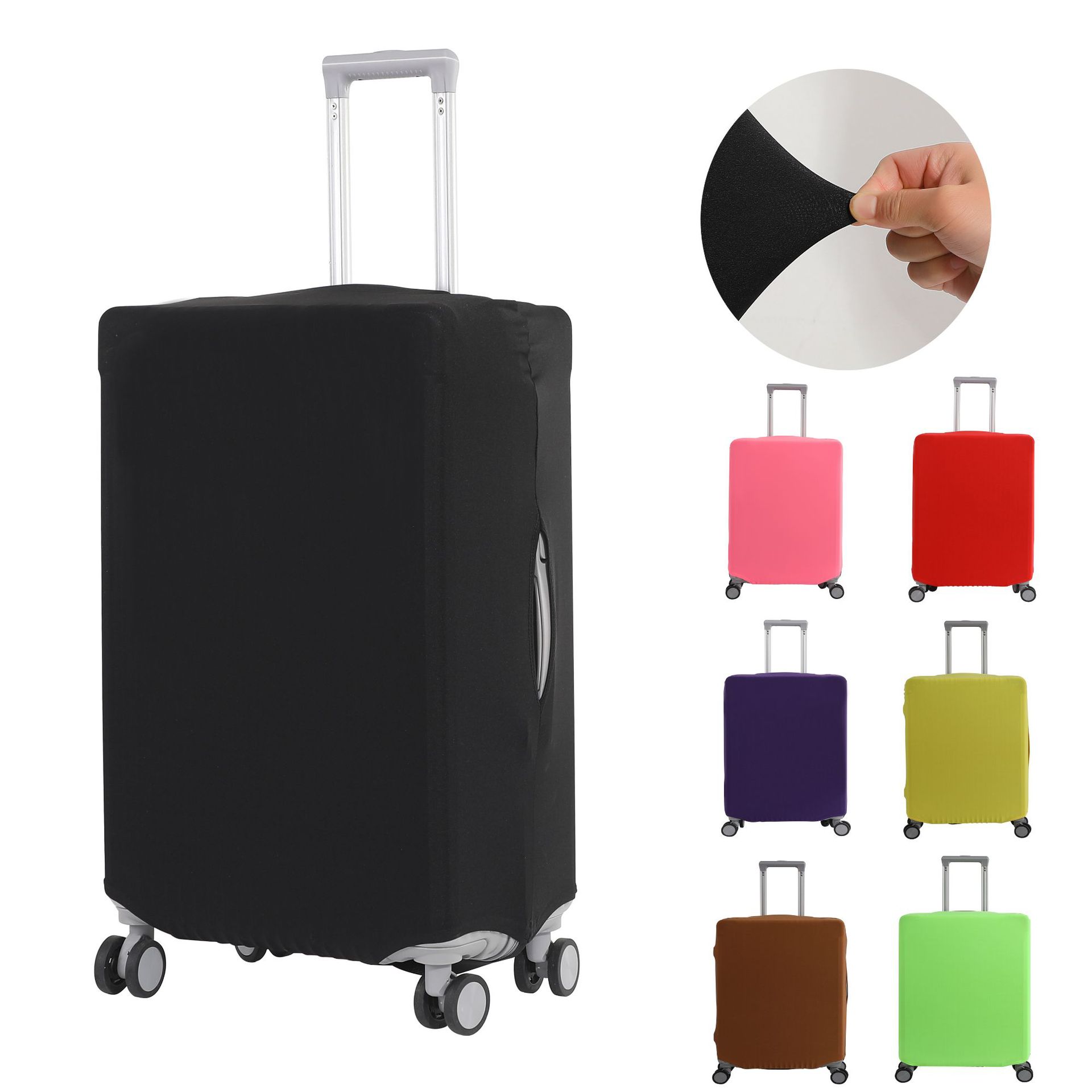 Luggage Protective Cover Transparent - Einfarbiger, elastischer Gepäckschutzbezug, verschleißfester Koffer-Staubschutz, geeignet