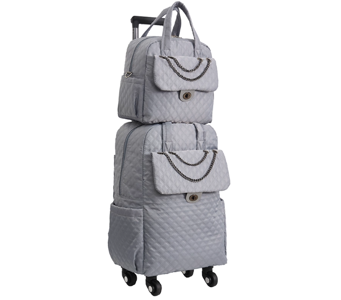 Foldable Rolling Luggage Bag - Damen-Handgepäck-Rolltasche, Damen-Rollrucksack, wasserdichter Reiserucksack mit Rollen,