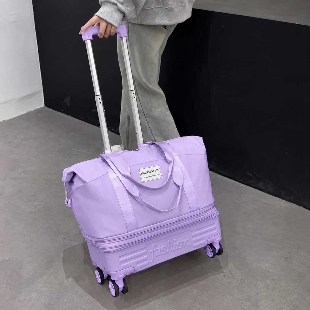 Foldable Rolling Luggage Bag - Erweiterbare Reisetasche mit Rollen, faltbare, leichte