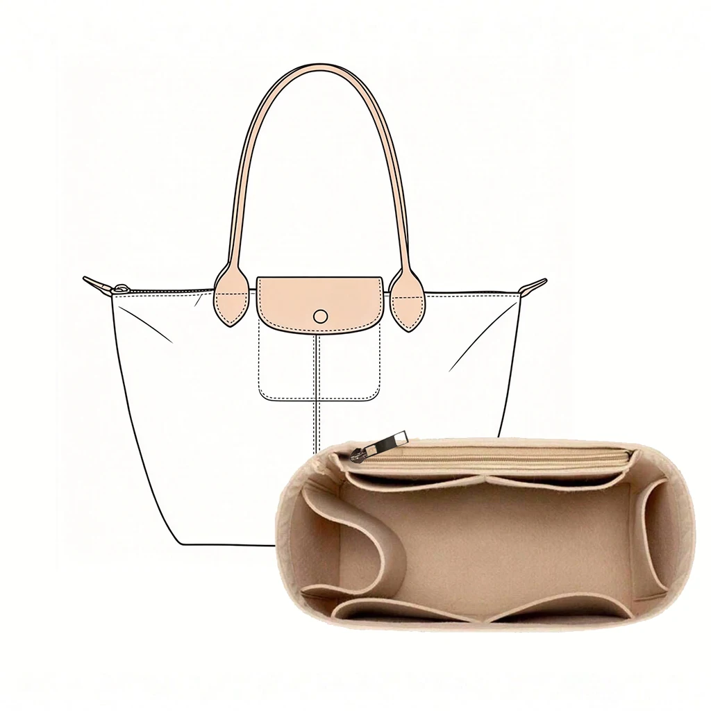 Wallets - Taschenorganizer aus Filz, Handtaschen-Einlage, Make-up-Aufbewahrung für