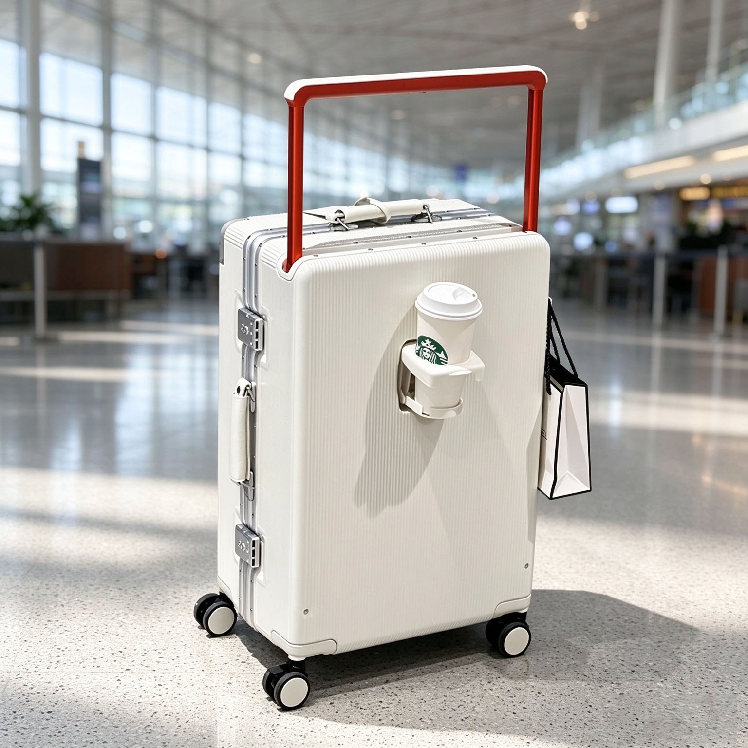 Aluminum Frame Carry On Luggage - Hochwertiger Reisekoffer mit PC-Aluminiumrahmen und breitem