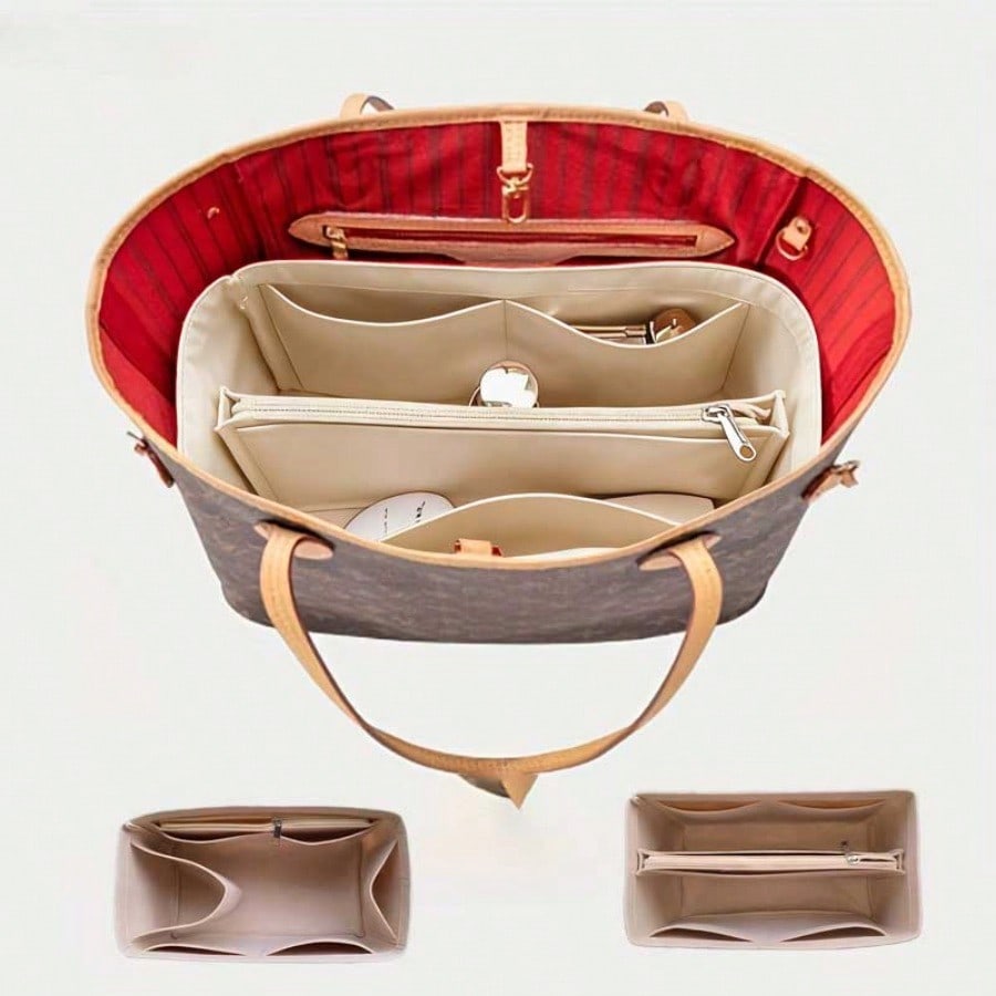 Handbags - Filz-Einstecktasche, Organizer, Kosmetiktasche mit mehreren Fächern,