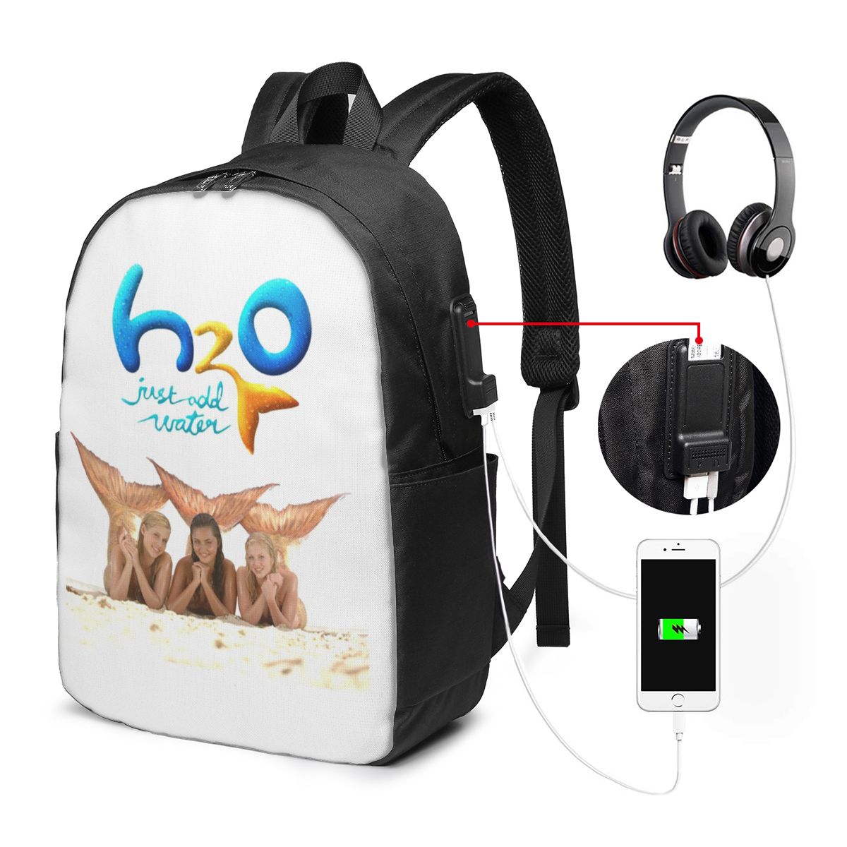 Cartoon Anime H2O Just Add Wat – Backpacks Bewertung und Preis