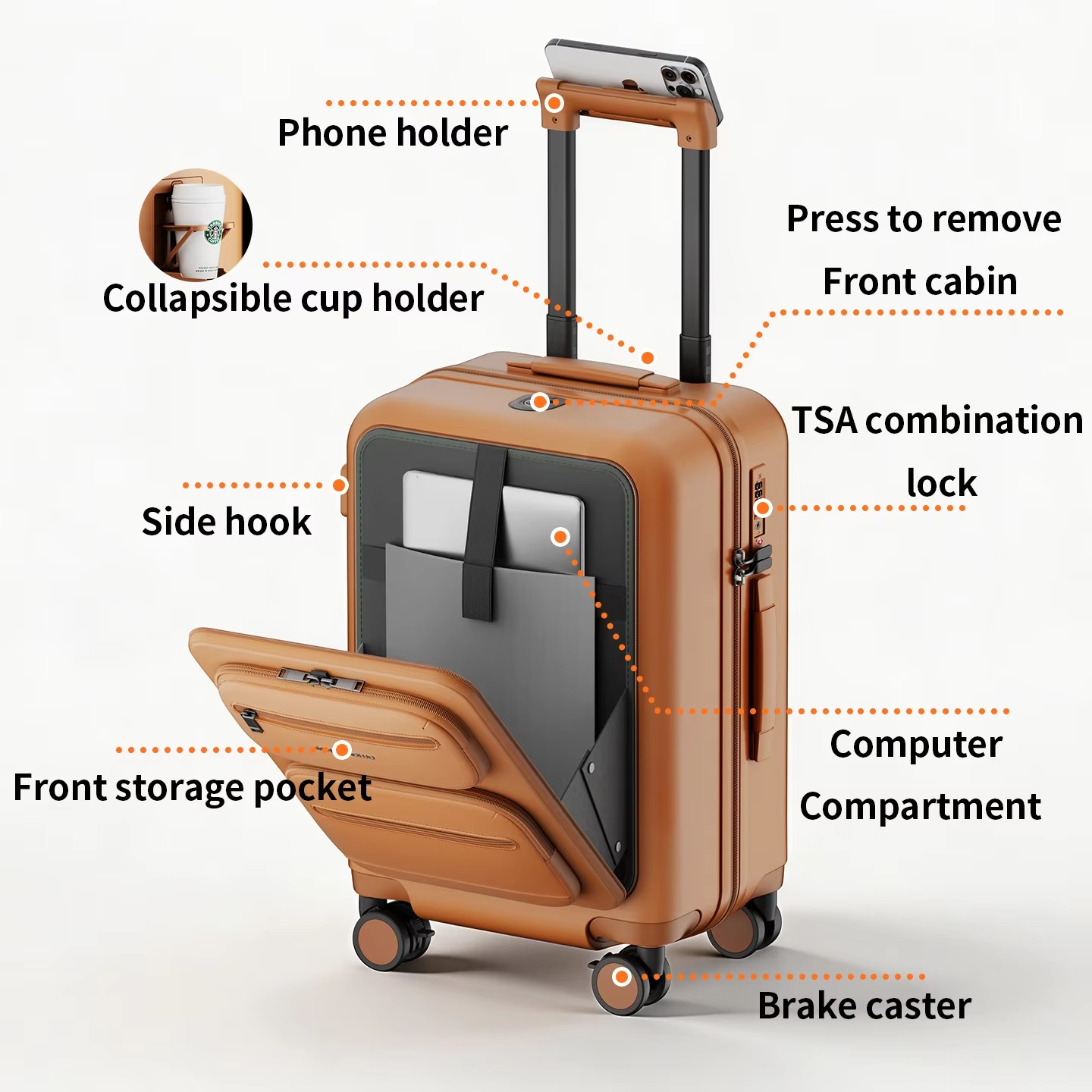 Rollkoffer mit abnehmbarer Lap – Spinner Wheel Rolling Suitcase 20 Inch Bewertung und Preis