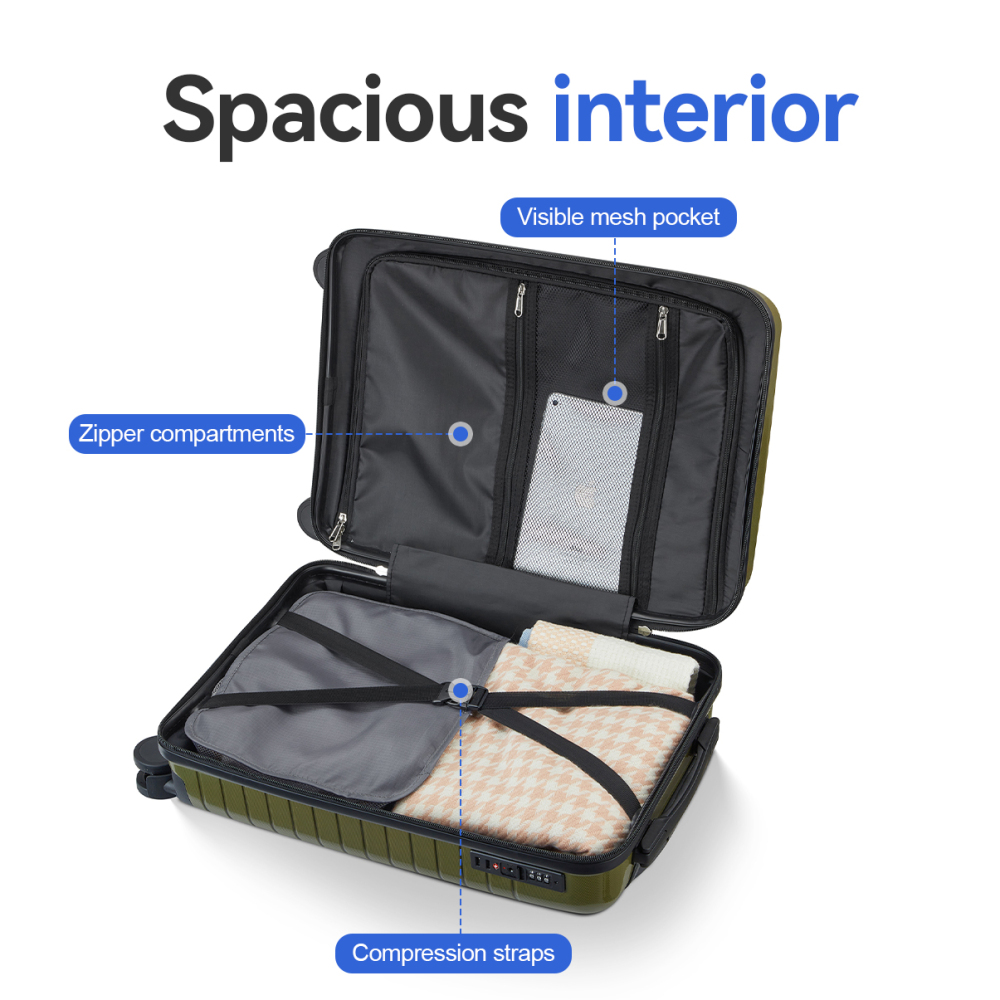 5-teiliges PP-Hartschalen-Koff – Foldable Rolling Luggage Bag Bewertung und Preis