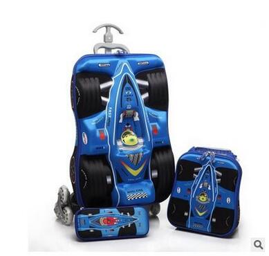 3D Jungen Auto Trolley Koffer  – Foldable Rolling Luggage Bag Bewertung und Preis